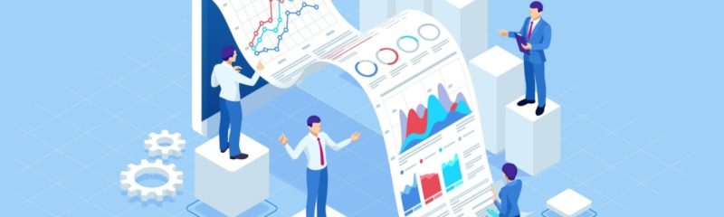 a group of people showing the many metrics used to conduct competitive analysis in the banking industry